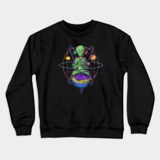 Spiritual Buddha mindfulness meditation Alien Crewneck Sweatshirt